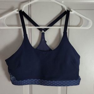 MPG Blue Sports Bra Size Medium Racer Back